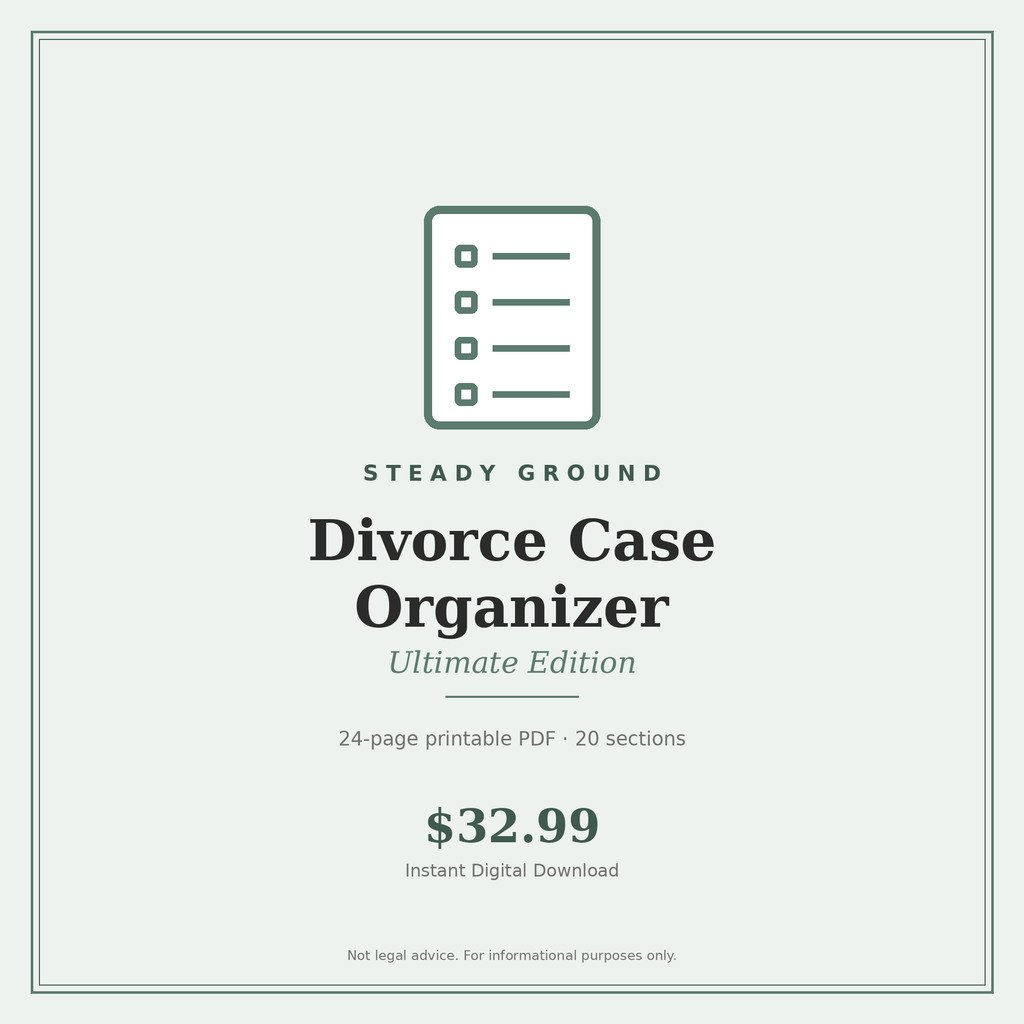 Divorce Case Organizer-Ultimate Edition