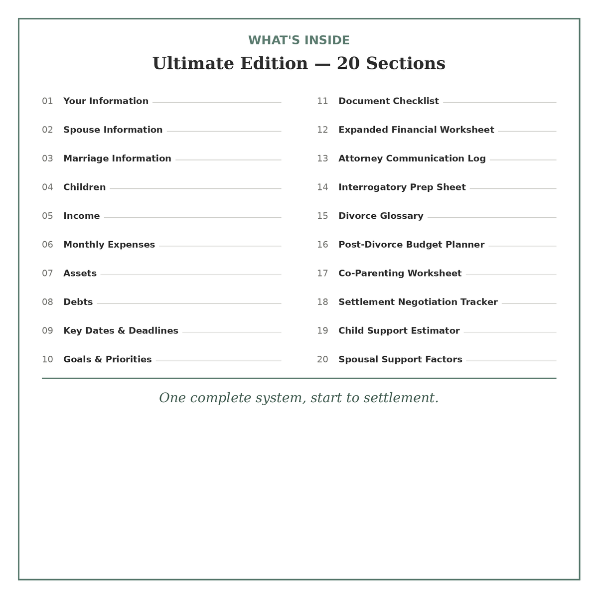 Divorce Case Organizer-Ultimate Edition