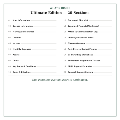 Divorce Case Organizer-Ultimate Edition